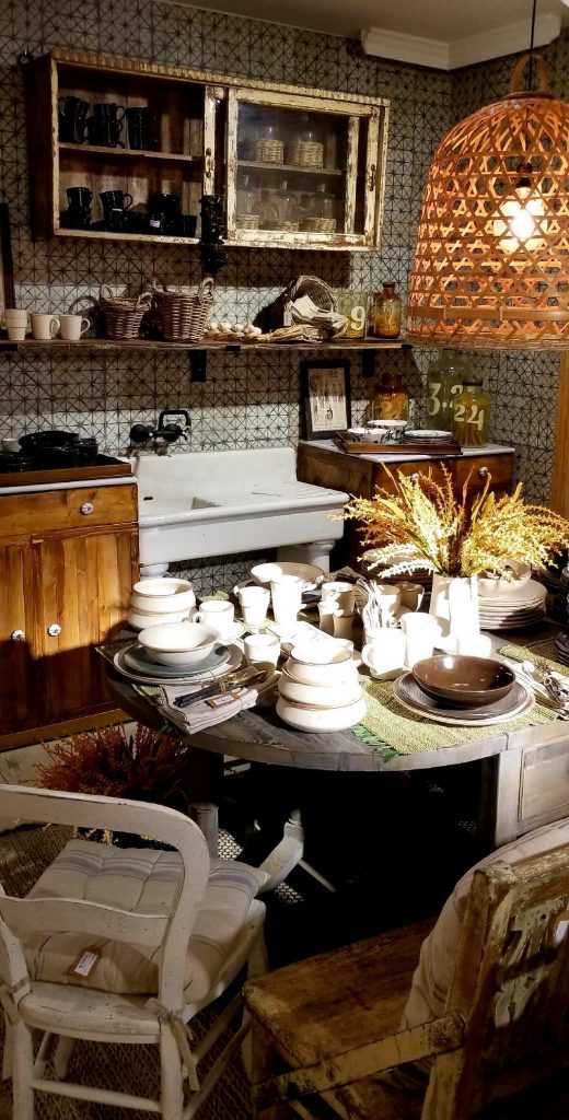 Kitchen display in Ofelia Home and Decor shop in Chueca, Madrid