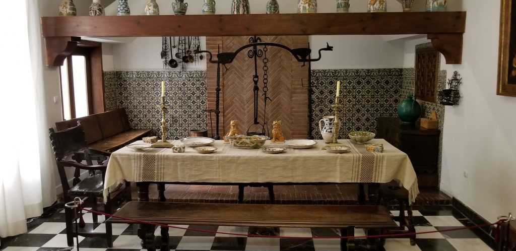 Recreation of a country kitchen in the National Museum of Decorative Arts