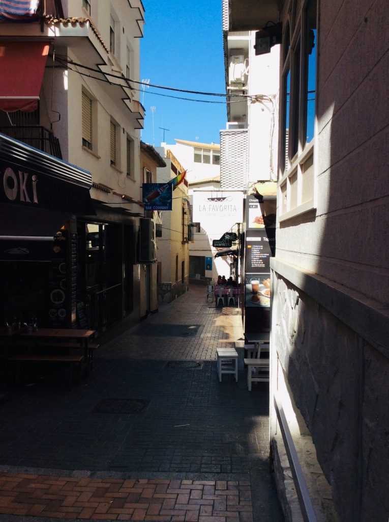 Cobbled street of Benidorm town center