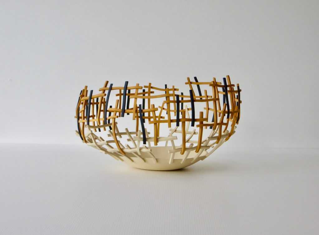 Weave ceramic art piece by Cristina Mato